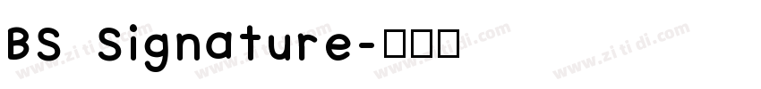 BS Signature字体转换
